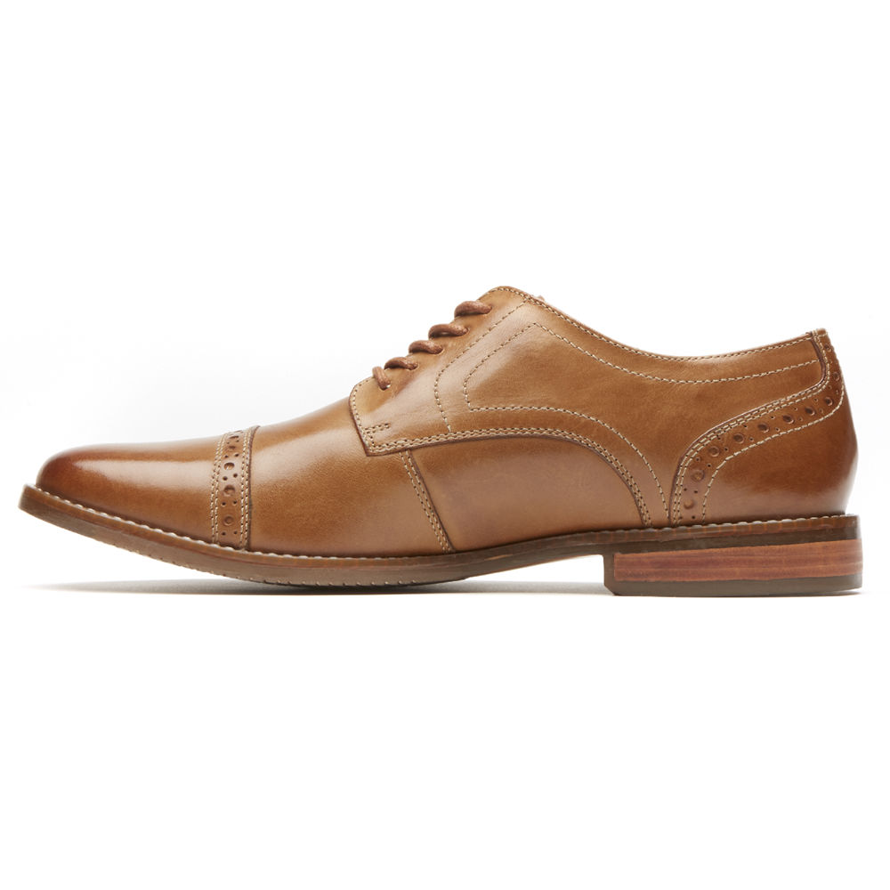 Oxfords Rockport Homem Marrom - Style Purpose Cap Toe - 50872KXBS